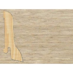 Плинтус шпонированный Дуб Натур профиль галтель (сапожок)